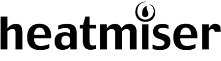 Heatmiser Logo in black. Our preferred manufacturer for automated heating and underfloorheating