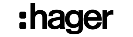 Hager logo. Hager are a preferred supplier of Heritage Electrical